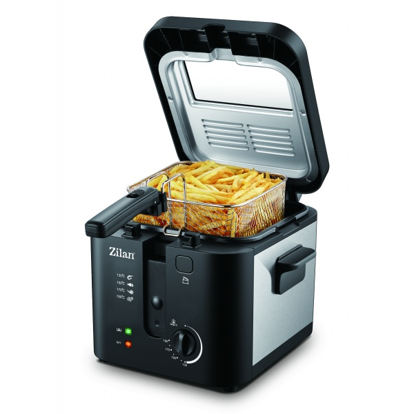 Friteuza 1600 W, 2.5 l, Termostat reglabil, Cuva detasabila, inox [4]