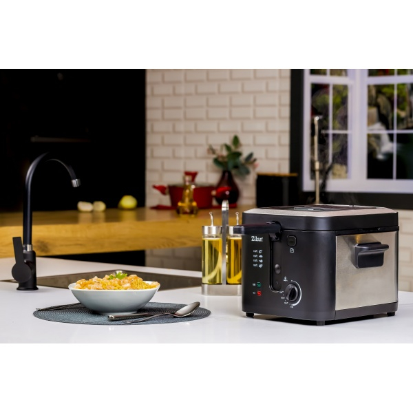 Friteuza 1600 W, 2.5 l, Termostat reglabil, Cuva detasabila, inox [10]
