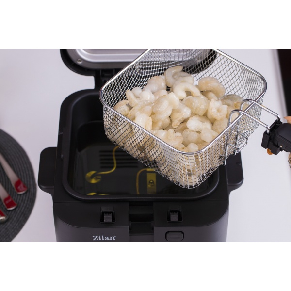 Friteuza 1600 W, 2.5 l, Termostat reglabil, Cuva detasabila, inox [6]