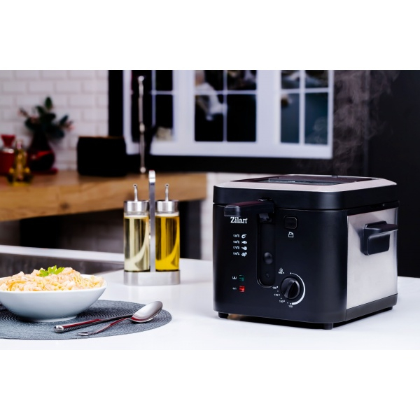 Friteuza 1600 W, 2.5 l, Termostat reglabil, Cuva detasabila, inox [11]