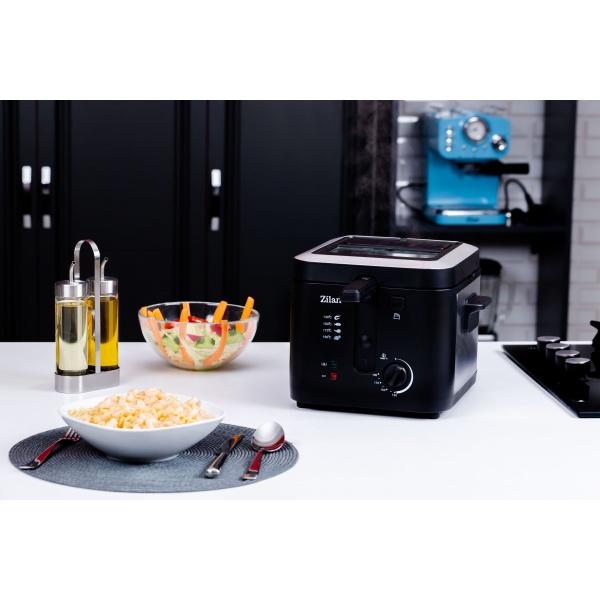 Friteuza 1600 W, 2.5 l, Termostat reglabil, Cuva detasabila, inox [9]