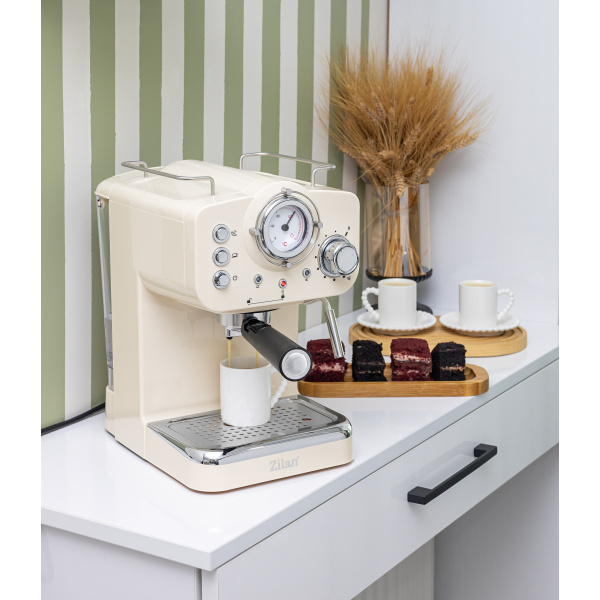 Espressor manual Crem,15 Bar, 1.25 l, 1100W, Design Retro [8]