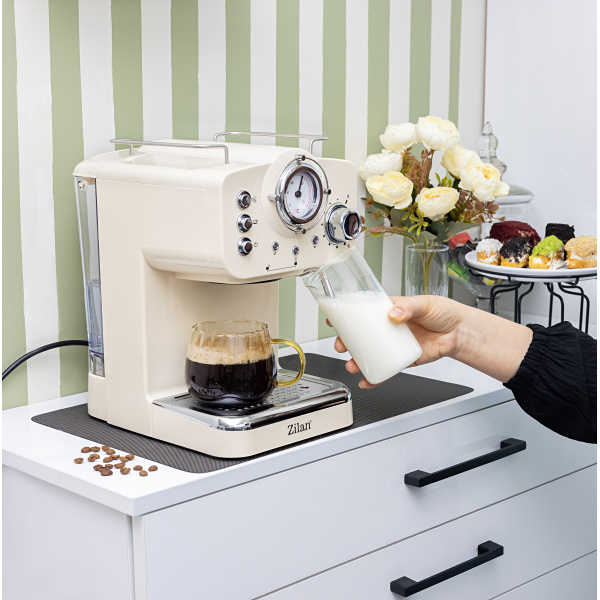 Espressor manual Crem,15 Bar, 1.25 l, 1100W, Design Retro [10]
