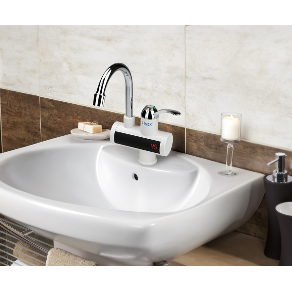 Robinet electric Alb, ecran digital, incalzire instanta [5]