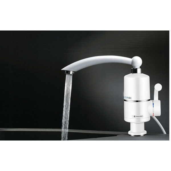 Robinet electric Inox Alb,incalzire instanta, putere 3000W, inox [2]
