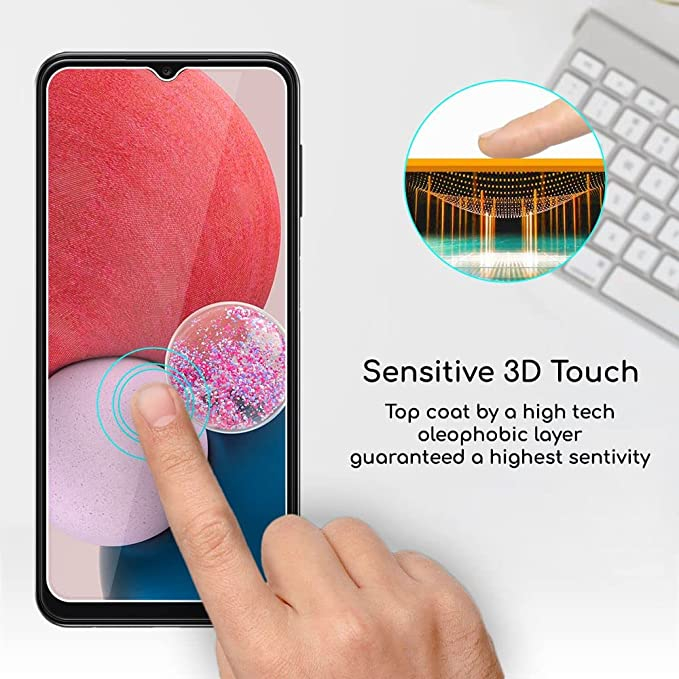 Folie sticla securizată protector de ecran din Samsung Galaxy A13 A135F 4G {pachet x2} Rezistent, 9H 3D fără bule [7]