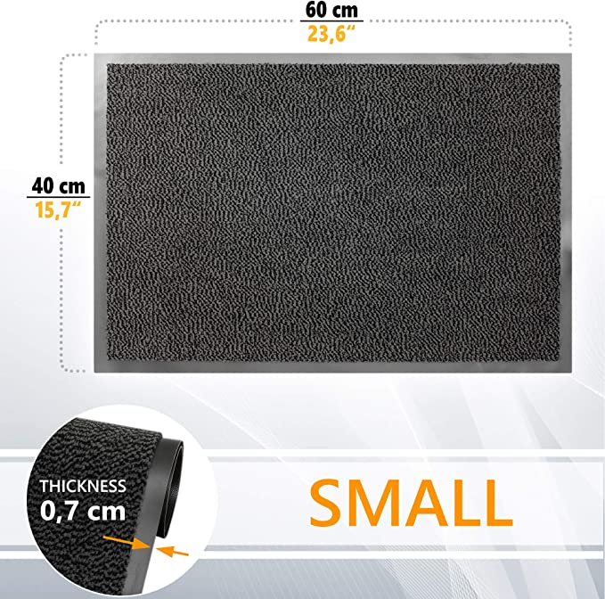 GadHome Covoraș absorbant de apă, antracit Negru 40cm x 60cm [3]