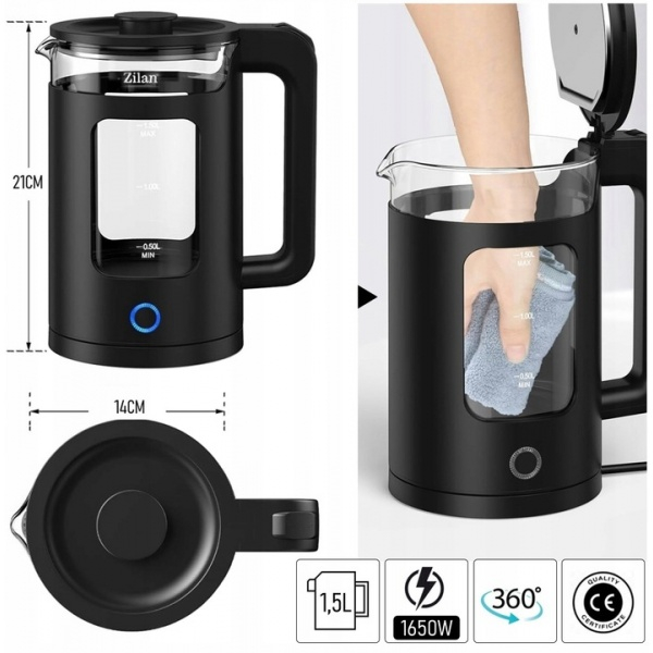 Fierbator electric,capacitate 1.5 L, putere 1650 W, indicator luminos [4]