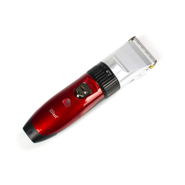 Aparat de tuns profesional fara fir, cu acumulator de schimb inclus, 4 marimi de schimb, perie de curatare si ulei incluse, Rosu [3]