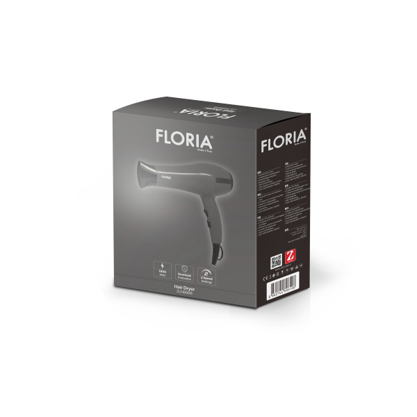 Uscator de par, Putere 1800 W, 2 Trepte de viteza, 3 Trepte de temperatura, Gri [2]