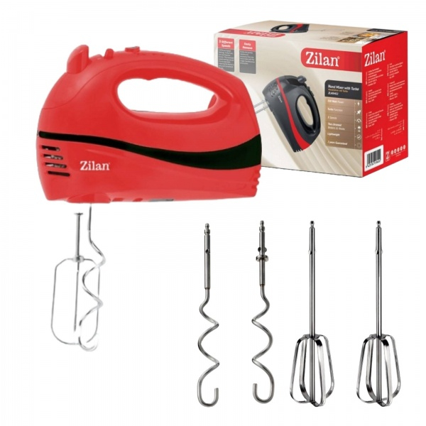 Mixer electric, 300W, 5 viteze, Rosu [2]