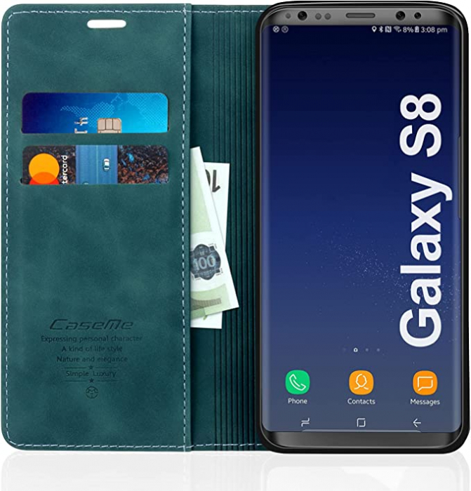 Oferta 1+1 Gratis Husa din piele cu clapeta-magnetica compatibil cu Samsung Galaxy S8 [5]