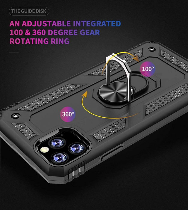 Husă pentru iPhone 11 Pro Max cu inel de rotație [5]