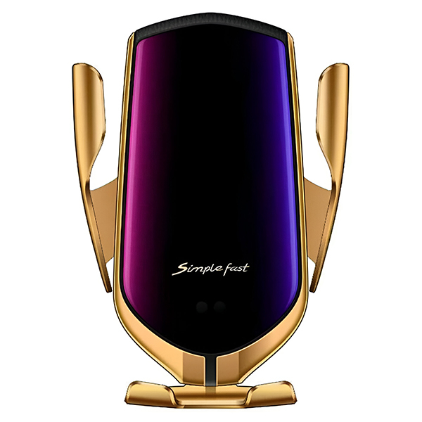 Incarcator wireless auto cu senzor inteligent, prindere automata si incarcare rapida pentru telefoane compatibile. [3]