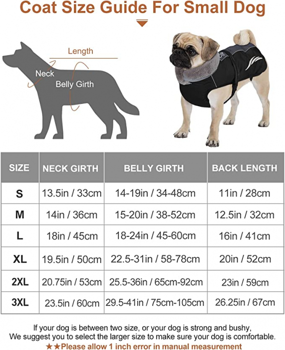 Jachetă de iarnă  pentru câini impermeabilă [2]