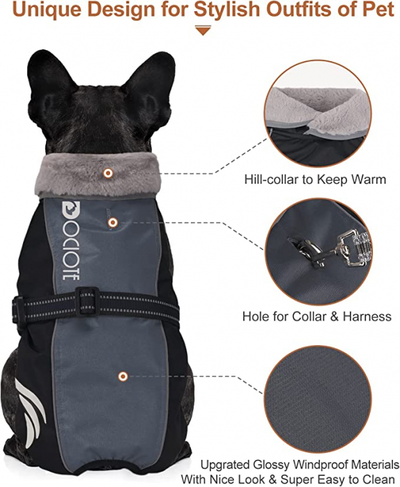 Jachetă de iarnă  pentru câini impermeabilă [4]