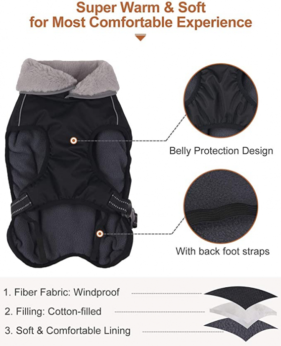 Jachetă de iarnă  pentru câini impermeabilă [7]