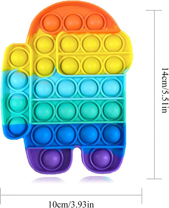 Set de 20 bucati Jucarie Pop antistres,cu bule din silicon [2]
