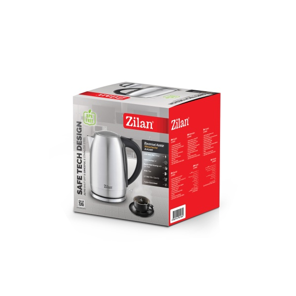 Fierbator electric Wasserkocher din inox, putere maxima 2200 W, capacitate 1.7 L, filtru, Negru [5]