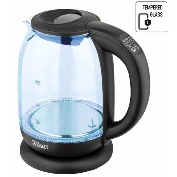 Fierbator Apa, 2200W, 1.7L, Control Temperatura, Iluminare LED, Sticla [2]