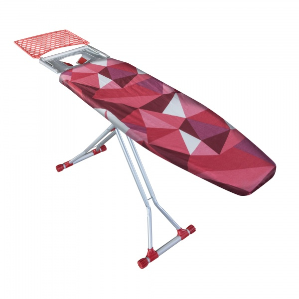 Masa de calcat, suprafata de lucru 118x42 cm, blat metalic, suport pentru fierul de calcat, suport rufe [6]