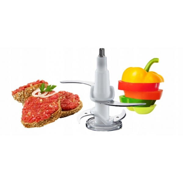 Tocator legume-fructe,Putere 300W, Vas din sticla 1.6L, 4 lame inox, 2 trepte de viteza [9]