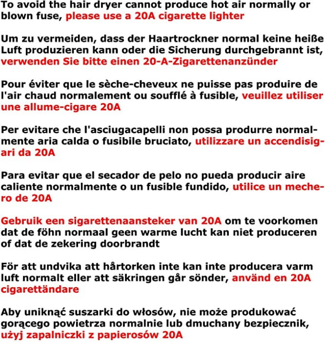 Mini suflata pliabila de caldura pentru masina, control cu doua viteze C-Funn, 220 W - 12 V [3]
