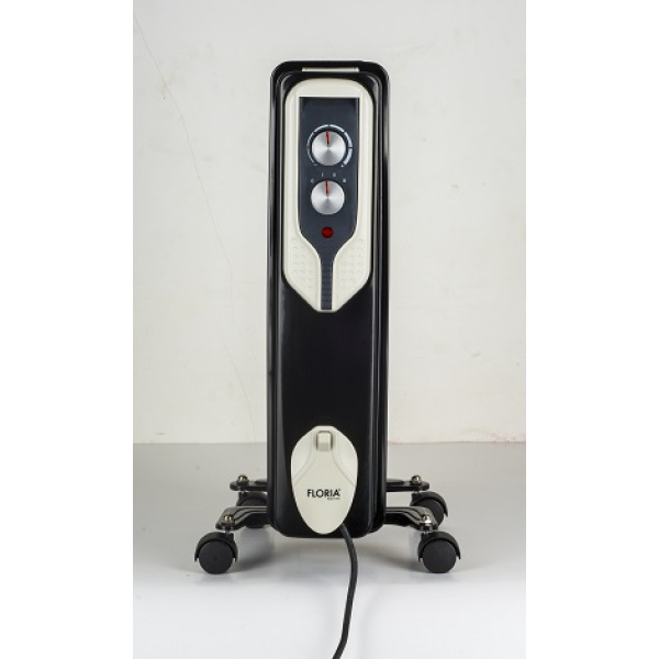 Calorifer electric,Negru 2500 W, 13 elementi, 3 trepte de putere, Termostat reglabil, Protectie supra-incalzire, Indicator luminos [7]
