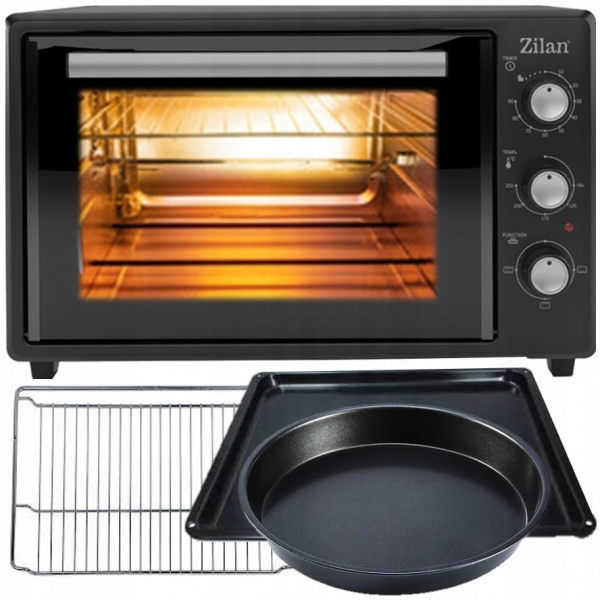 Cuptor electric Zilan ZLN8894 Negru, capacitate 35 litri, geam dublu, putere 1800 W [4]