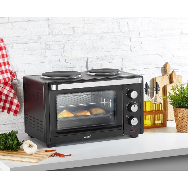 Cuptor electric, 1600 W, 28 Litri, Temperatura Reglabila, Negru [3]