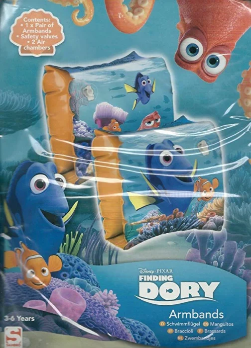 Piscină cu delfini pentru copii,110 x 90 cm, plus 2 bile gonflabile PVC, plus 2 aripioare inot cu personajul din desene animate DORY [4]