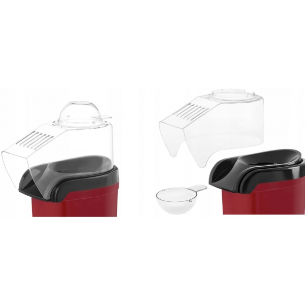 Aparat Pentru Popcorn, Rosu Putere 1200W, sistem cu jet de aer cald [3]