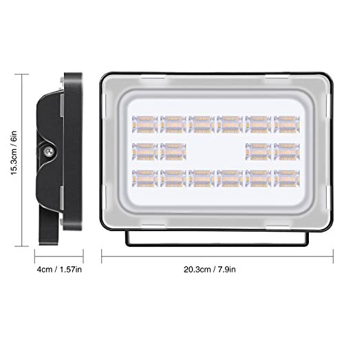 Proiector led de exterior 50W, 6000LM, alb cald 2800-3000K [2]