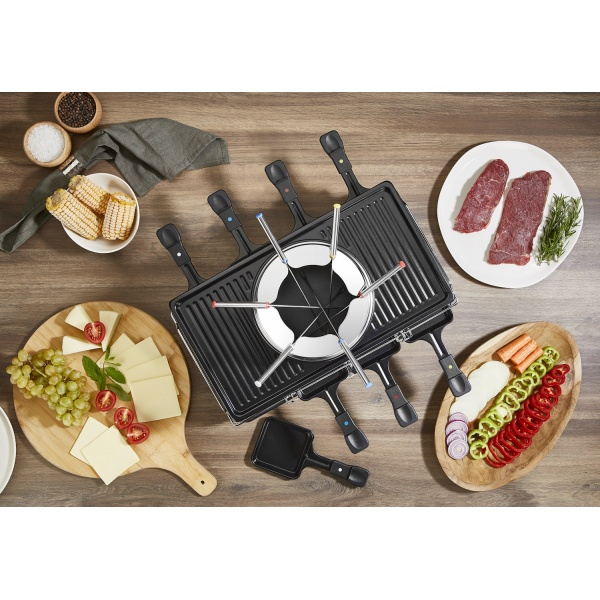 Gratar electric cu fondue, raclette, putere 1400 W, indicator luminos [7]