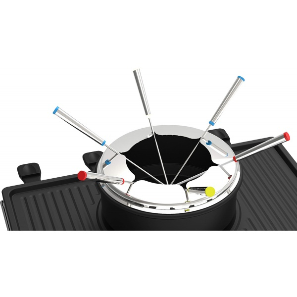 Gratar electric cu fondue, raclette, putere 1400 W, indicator luminos [6]