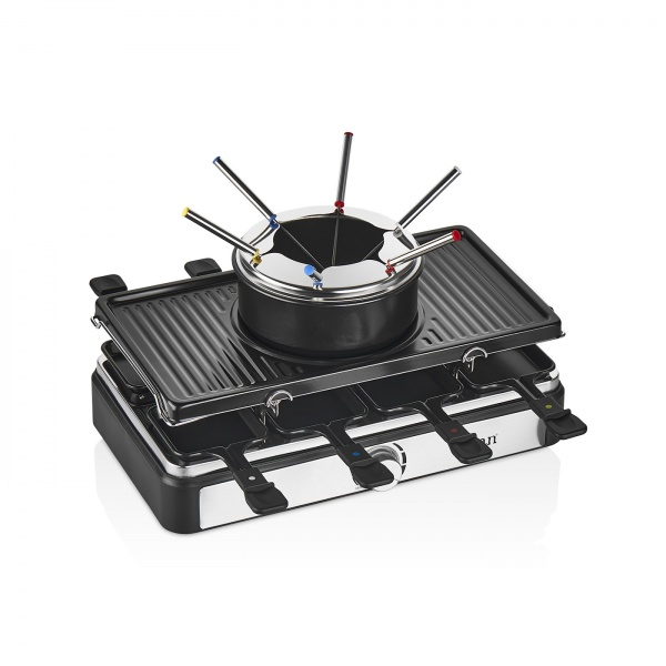 Gratar electric cu fondue, raclette, putere 1400 W, indicator luminos [5]