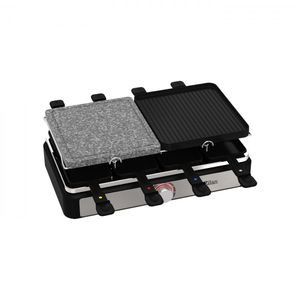 Gratar electric cu raclette, placa de piatra si placa de aluminiu, putere 1400 W [2]