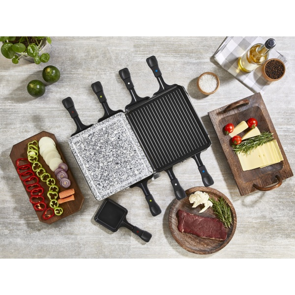 Gratar electric cu raclette, placa de piatra si placa de aluminiu, putere 1400 W [6]