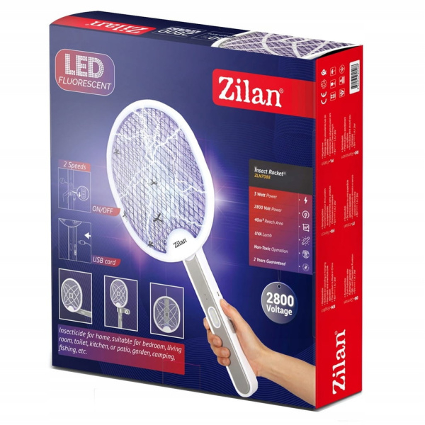 Paleta electrica anti-insecte,2800 Volti, lampa cu LED [5]