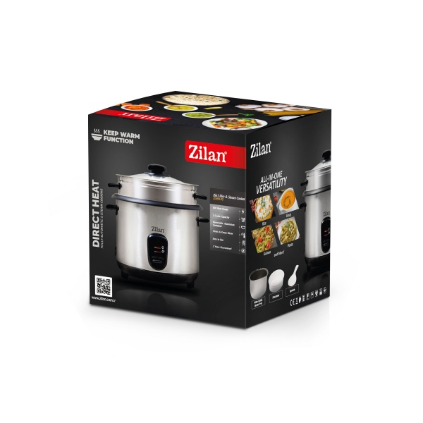 Aparat de gatit 2 in 1 orez si alimente la abur,capacitate 1.5L,500W, sistem anti-alunecare [12]