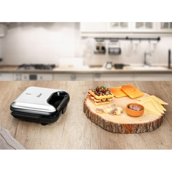 Sandwich-maker ZILAN 5 in 1,Inox 800 W, 5 tipuri de placi grill, triunghi, sandwich, waffle, nuci, [12]