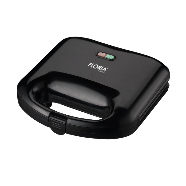 Sandwich Maker, Putere 750W, Placa de tip grill, Antiaderenta, indicator luminos, Negru [1]