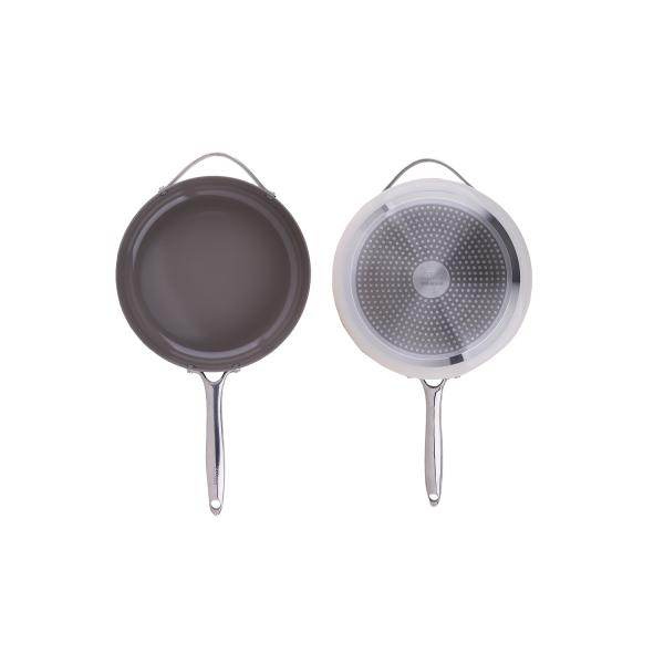 Tigaie inalta cu capac din 5 straturi de material, maner inox, 28 cm [6]
