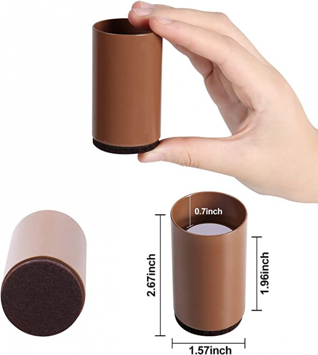 Set de 4 picioare 1.5 inch x 2 inch ridicător de mobilă 5 cm [2]
