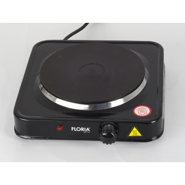 Plita electrica, 22 x 21 x 5 cm, Negru 1 ochi, Putere 1000W, [2]