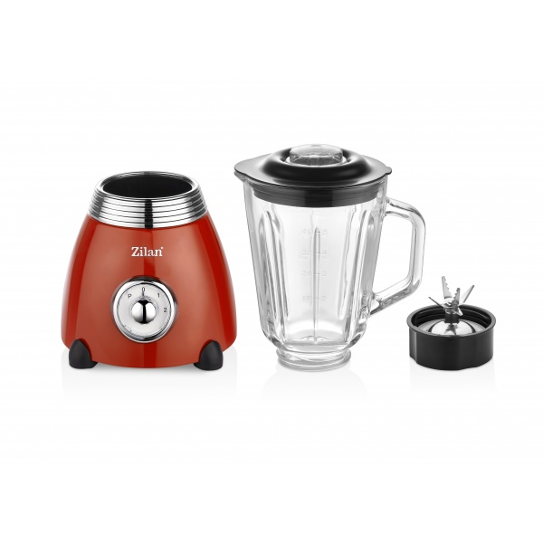 Blender RETRO Rosu, capacitate 1.5 L, putere 500W, lame din otel [3]