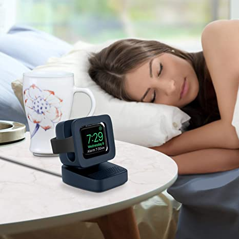 Stație de încărcare Apple Watch  din silicon albastru [4]