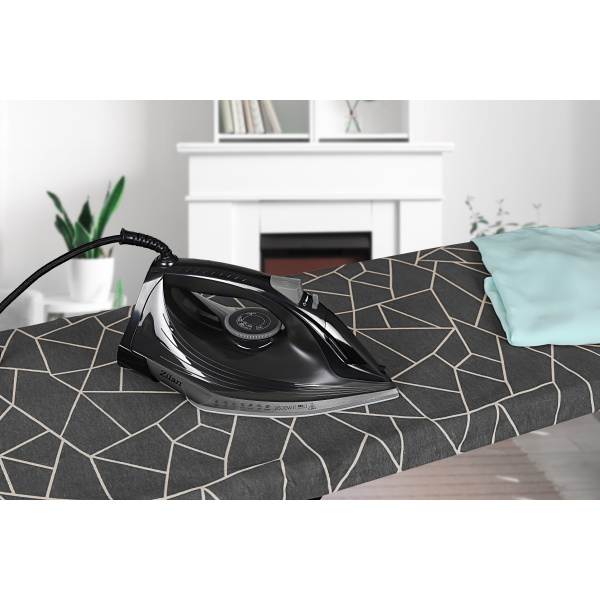 Fier de calcat, talpa ceramica, Negru, Putere 2600W, calcare cu abur [4]