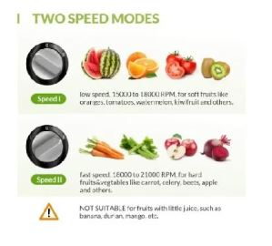 Storcator de Fructe si Legume 1000W cu Filtru Inox, 2 Viteze si Sistem Anti-Picurare [5]