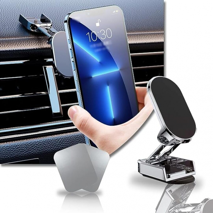 Suport Auto Magnetic pentru Telefon - Prindere sigura pe bordul masinii, reglabil, universal [3]